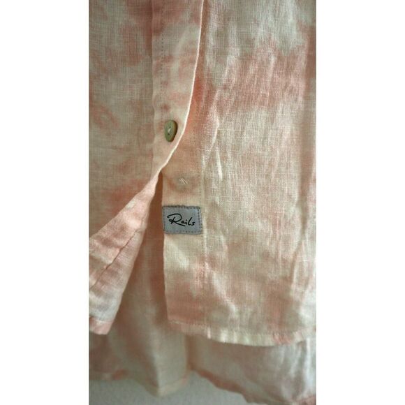 Rails 200-401-1965 Women's Sz S Peach Pink Tie Dye Whitney Button-Up Shirt - Picture 4 of 7
